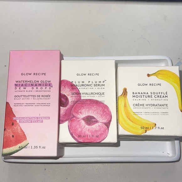 SOLD!!glow recipe dew drops, hyaluronic serum, and moisture cream - Picture 1 of 2